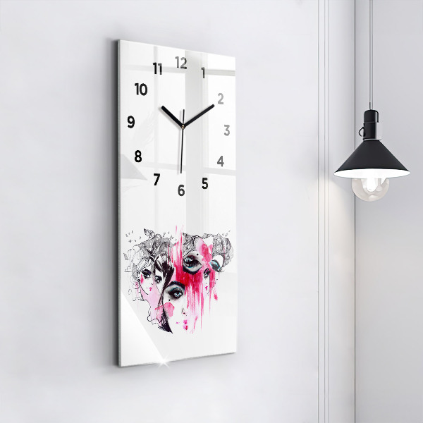 Horloge rectangulaire verticale 'Les multiples visages de l''abstraction'