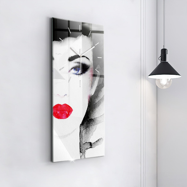 Horloge rectangulaire verticale 'Portrait d''une femme'