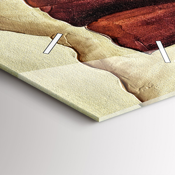 Horloge rectangulaire verticale Coquelicots peints