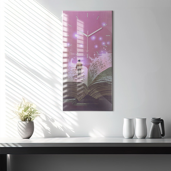 Horloge murale verticale 'Livre d''abstraction'