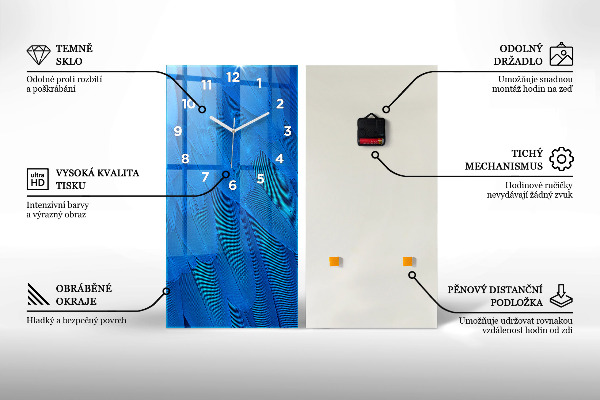 Horloge murale verticale 'Livre d''abstraction'