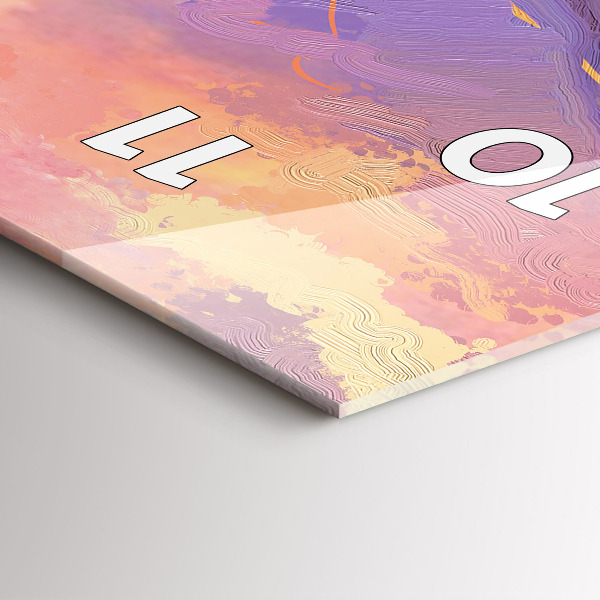 Horloge murale verticale Paysage de nature et de fleurs