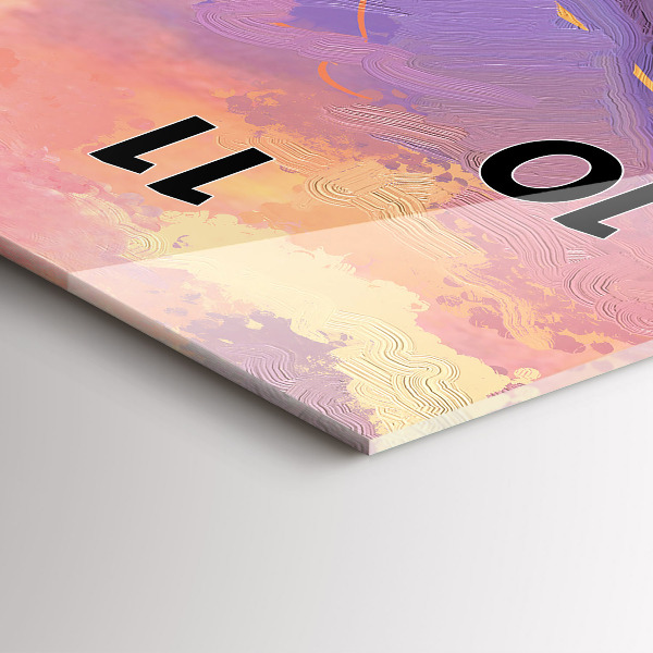 Horloge murale verticale Paysage de nature et de fleurs