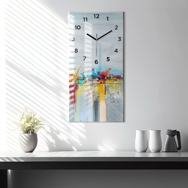 Horloge murale verticale Pont abstrait