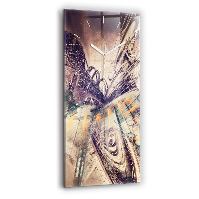 Horloge murale verticale Mécanisme abstrait