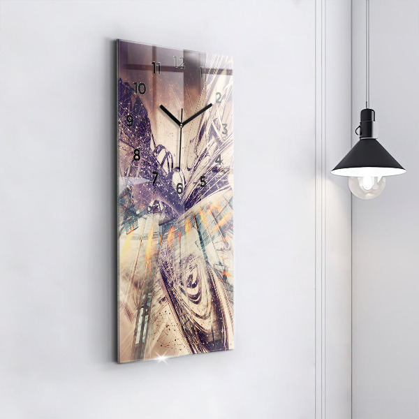 Horloge murale verticale Mécanisme abstrait