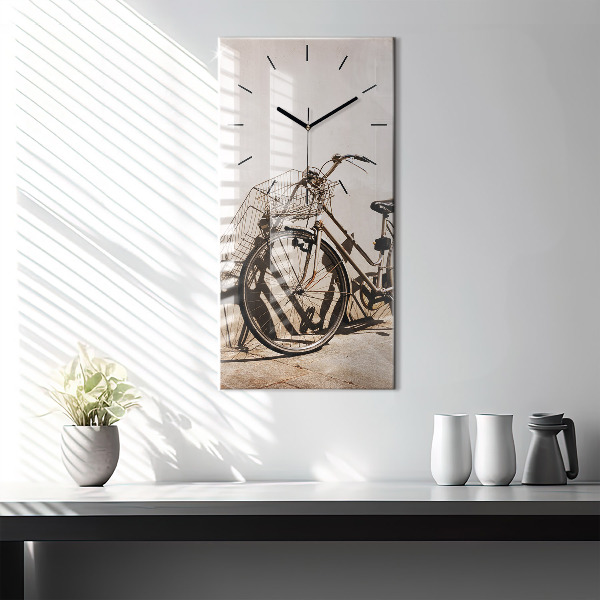 Horloge rectangulaire verticale vélo italien