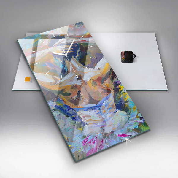 Horloge murale verticale Ballerine peinte