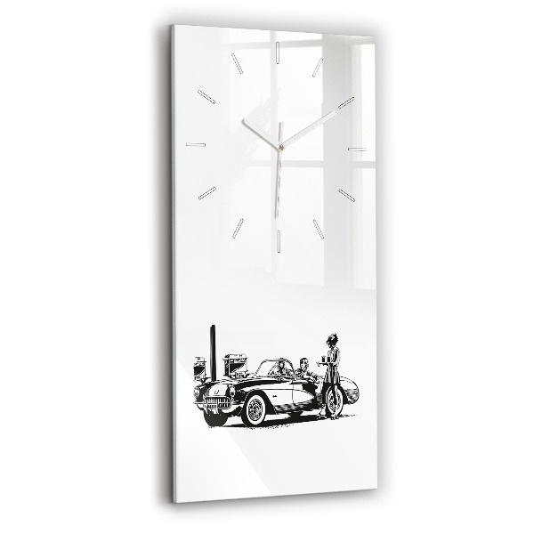 Horloge rectangulaire verticale Illustration rétro