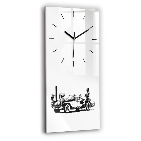 Horloge rectangulaire verticale Illustration rétro