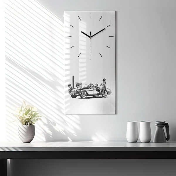 Horloge rectangulaire verticale Illustration rétro