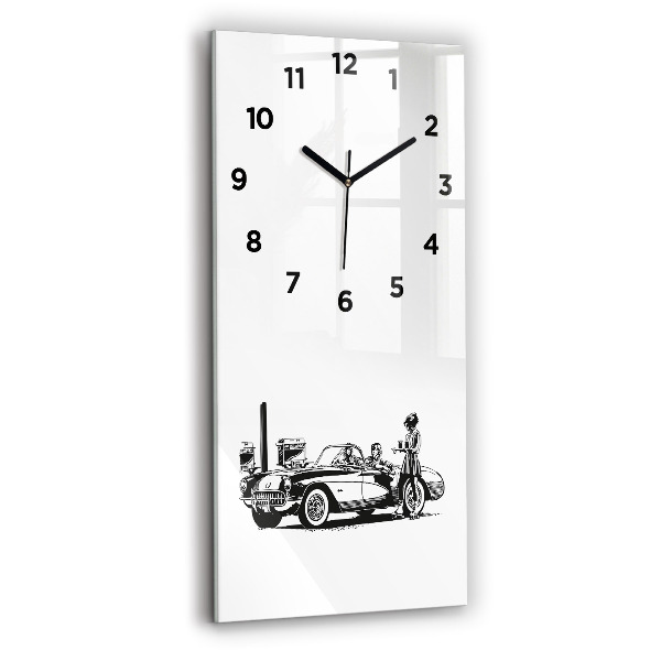 Horloge rectangulaire verticale Illustration rétro