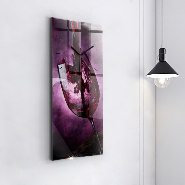 Horloge rectangulaire verticale Verre à vin