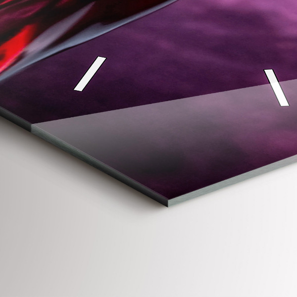 Horloge rectangulaire verticale Verre à vin