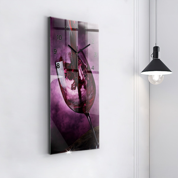 Horloge rectangulaire verticale Verre à vin