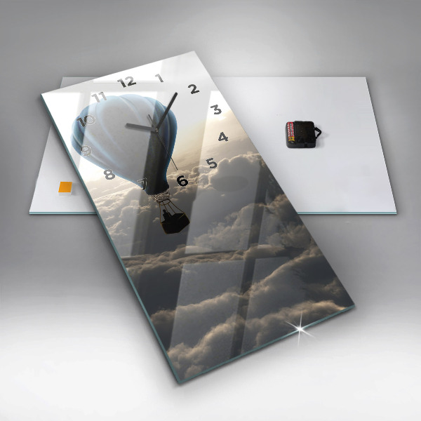 Horloge rectangulaire verticale Ballon dans le ciel