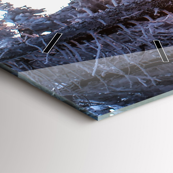 Horloge rectangulaire verticale Forêt du coucher du soleil