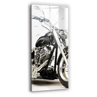 Horloge rectangulaire verticale Moto noire