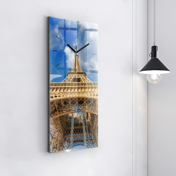 Horloge rectangulaire verticale Tour Eiffel en France