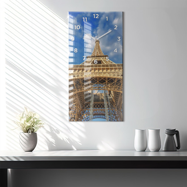 Horloge rectangulaire verticale Tour Eiffel en France