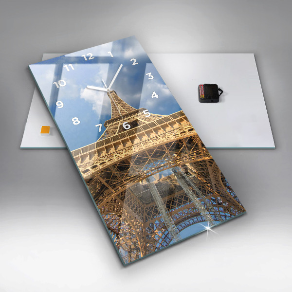 Horloge rectangulaire verticale Tour Eiffel en France