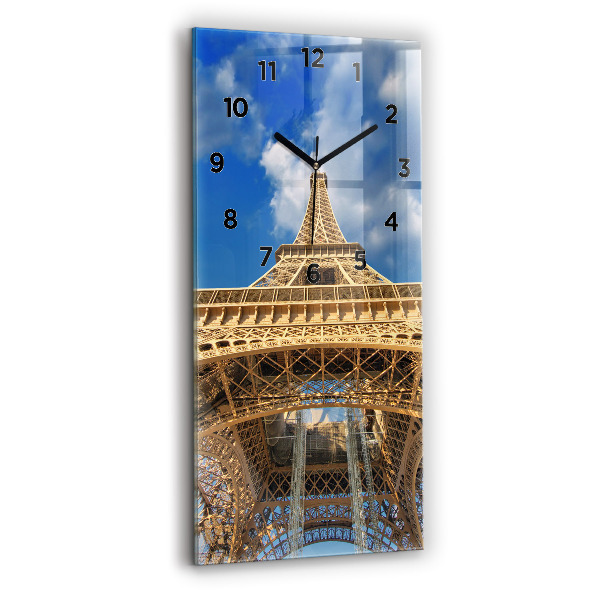 Horloge rectangulaire verticale Tour Eiffel en France
