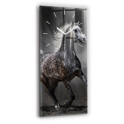 Horloge rectangulaire verticale Cheval au galop