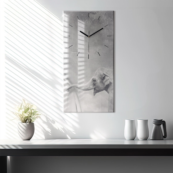 Horloge rectangulaire verticale Éléphant