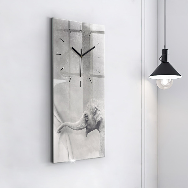 Horloge rectangulaire verticale Éléphant