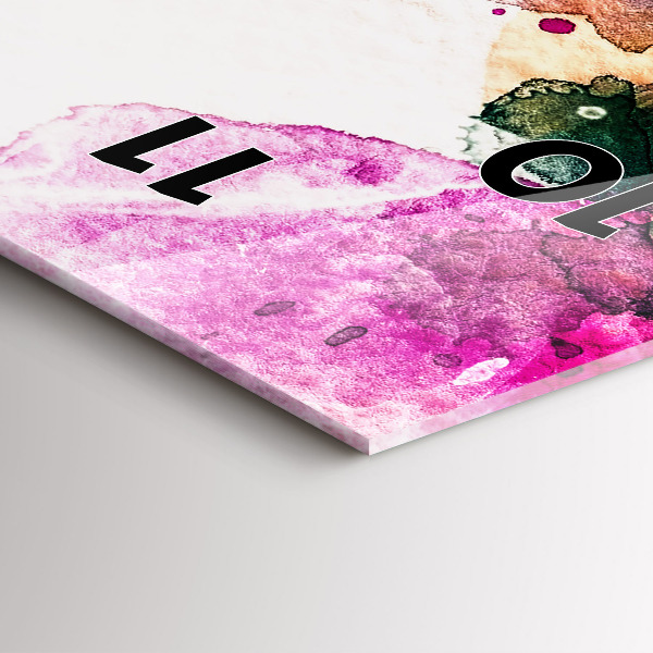 Horloge rectangulaire verticale Visage de femme abstrait