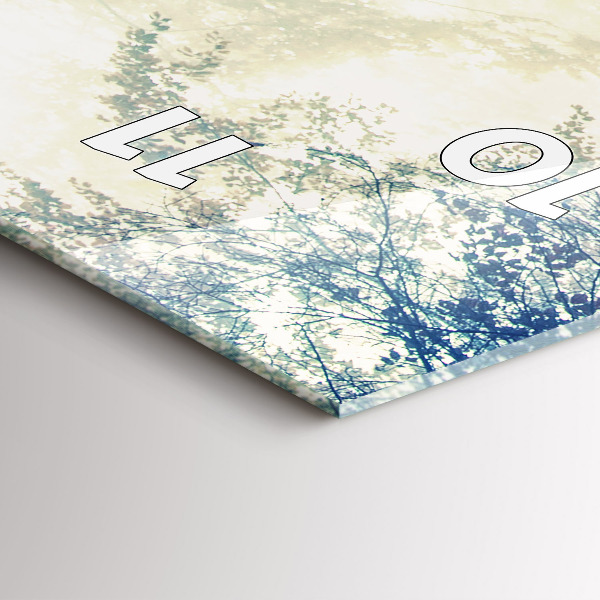 Horloge rectangulaire verticale 'Route d''automne Forêt Brouillard'