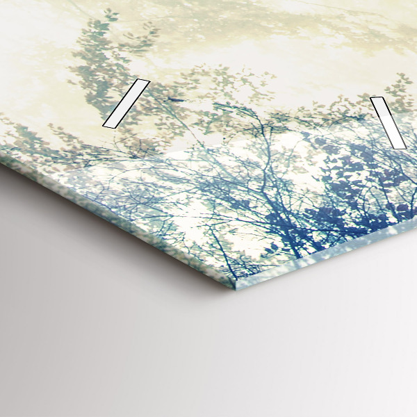 Horloge rectangulaire verticale 'Route d''automne Forêt Brouillard'