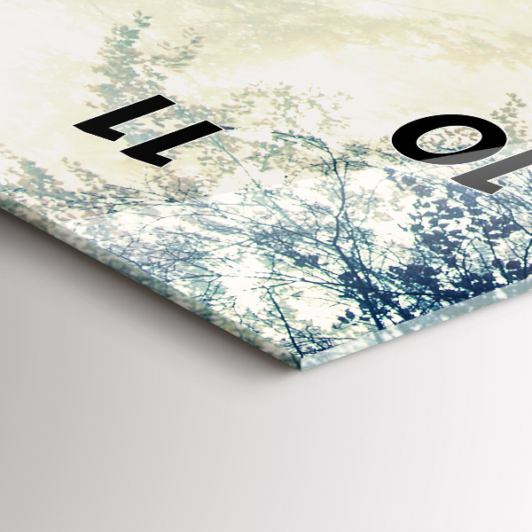 Horloge rectangulaire verticale 'Route d''automne Forêt Brouillard'