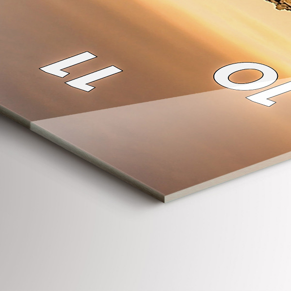 Horloge rectangulaire verticale Pyramides et coucher de soleil