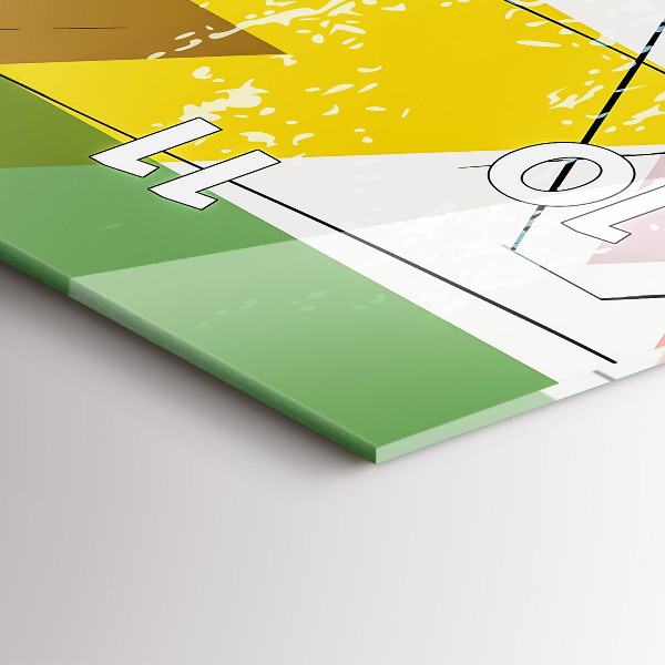 Horloge rectangulaire verticale Triangles géométriques