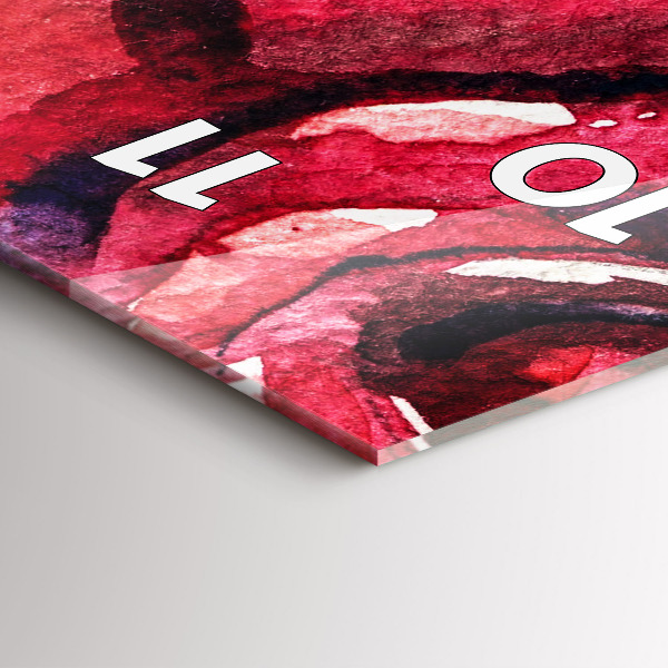 Horloge rectangulaire verticale 'Portrait coloré d''une femme'