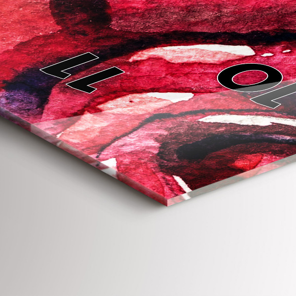 Horloge rectangulaire verticale 'Portrait coloré d''une femme'