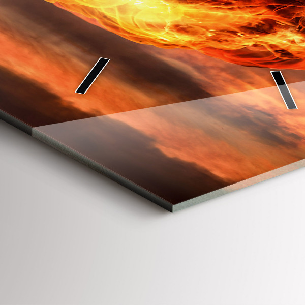 Horloge rectangulaire verticale 'Explosion d''une bombe atomique'