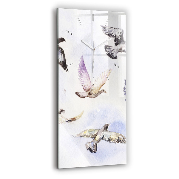 Horloge rectangulaire verticale Oiseaux en vol