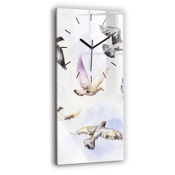 Horloge rectangulaire verticale Oiseaux en vol