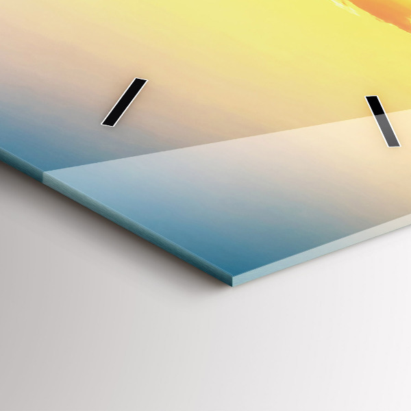 Horloge murale verticale Coucher de soleil sur les collines