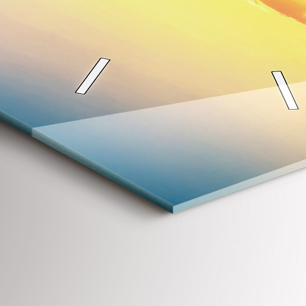 Horloge murale verticale Coucher de soleil sur les collines