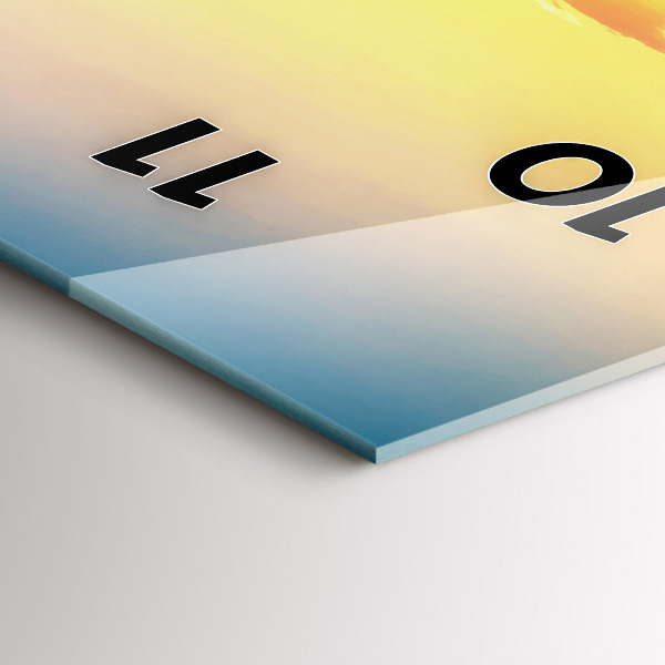 Horloge murale verticale Coucher de soleil sur les collines