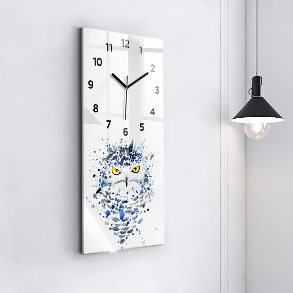 Horloge murale verticale Regard de hibou