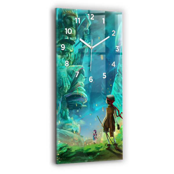 Horloge murale verticale Enfants dans la forêt