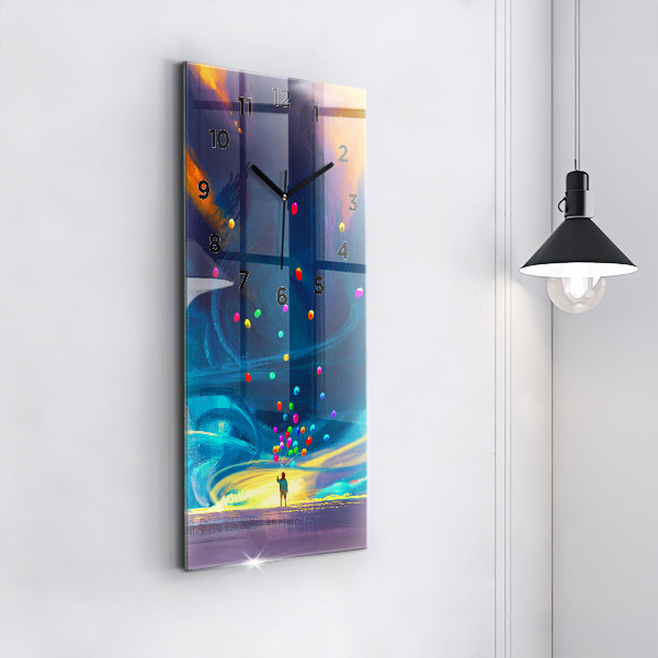 Horloge murale verticale Bébé et ballons