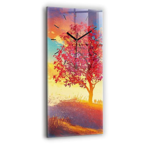 Horloge murale verticale 'Paysage d''automne'