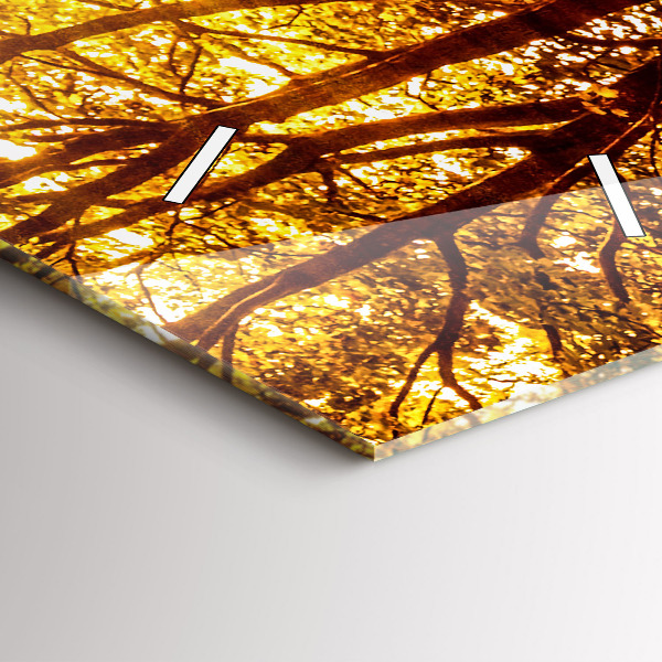 Horloge murale verticale Paysage forestier au soleil