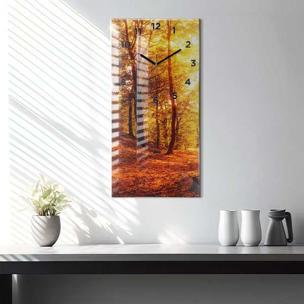 Horloge murale verticale Paysage forestier au soleil