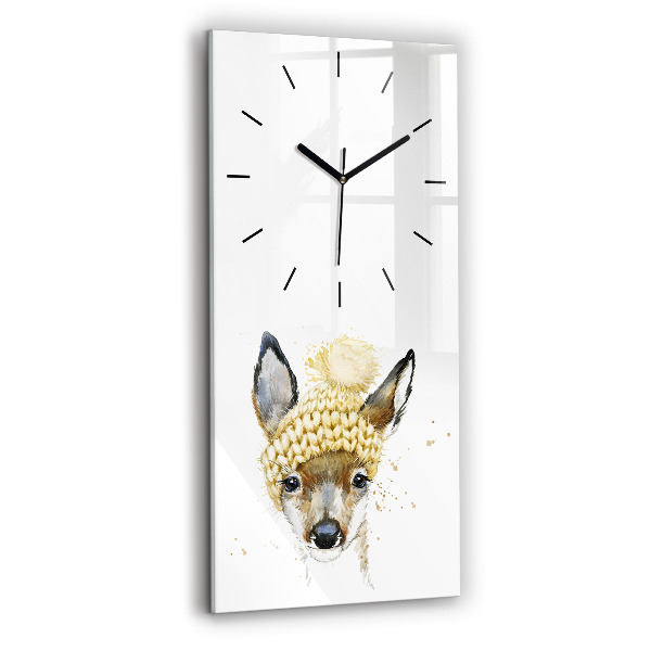 Horloge murale verticale Un cerf